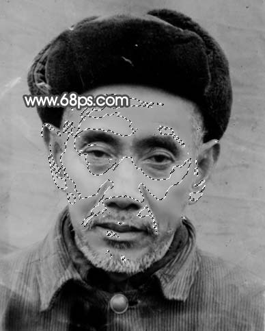 PS磨皮和调色处理修复黯淡发黄的黑白老照片